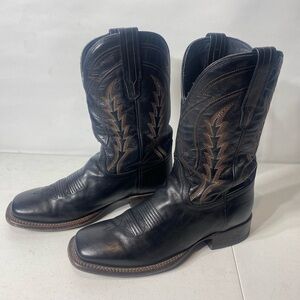 Tecovas Black and Brown Western Boots
